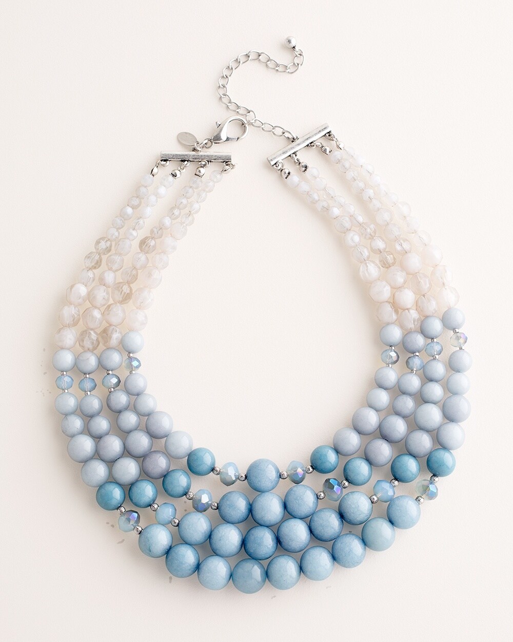 Blue Multistrand Beaded Necklace