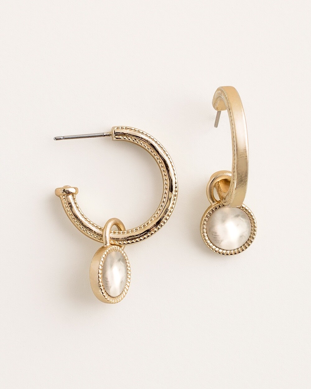 Mixed-Metal Convertible Hoop Earrings