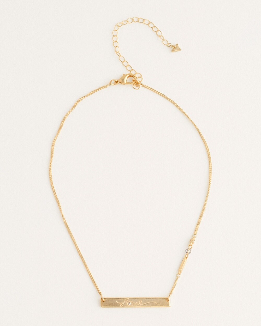 Goldtone Love Bar Necklace