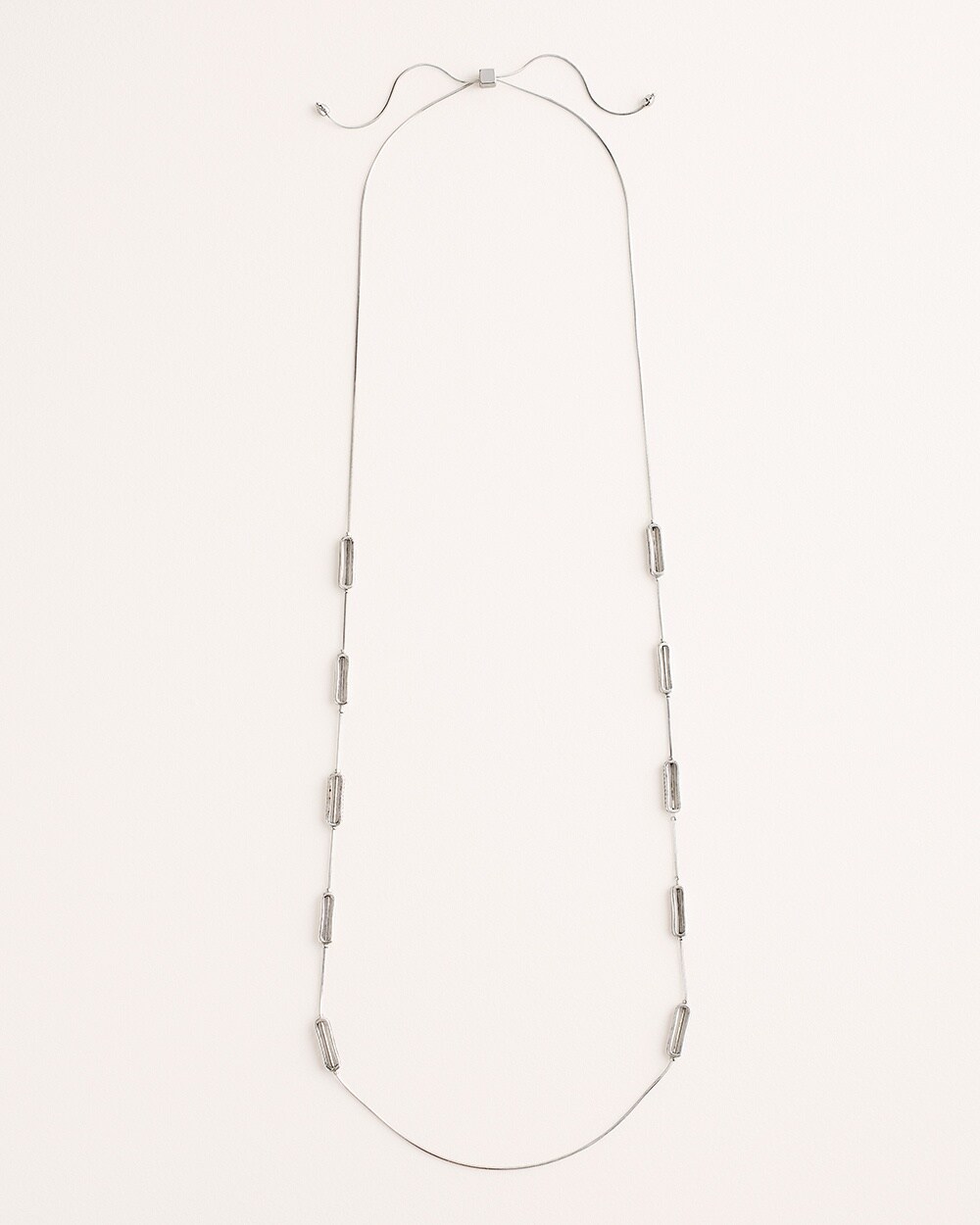 Silvertone Single-Strand Convertible Necklace