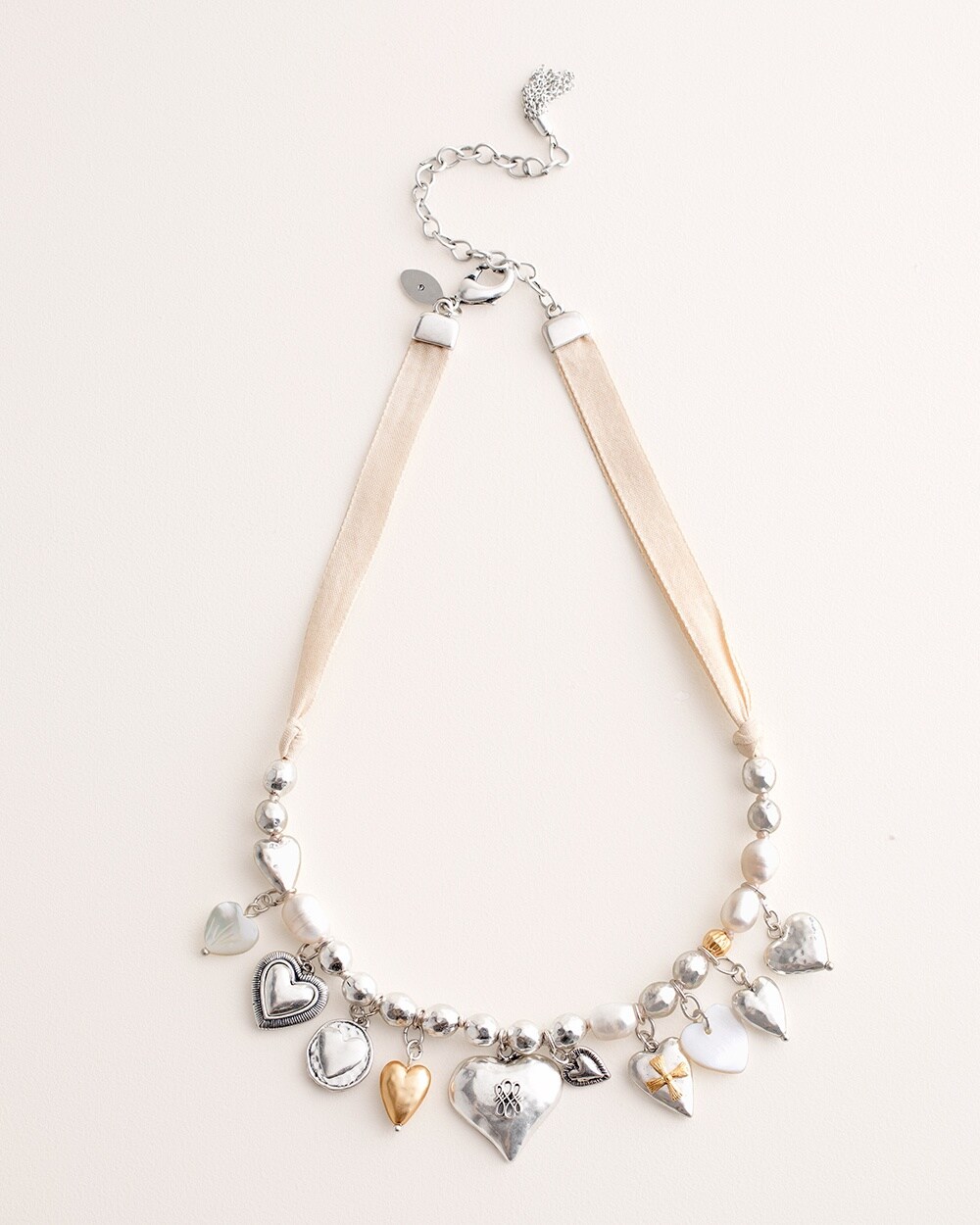 Mixed-Metal Charm Necklace