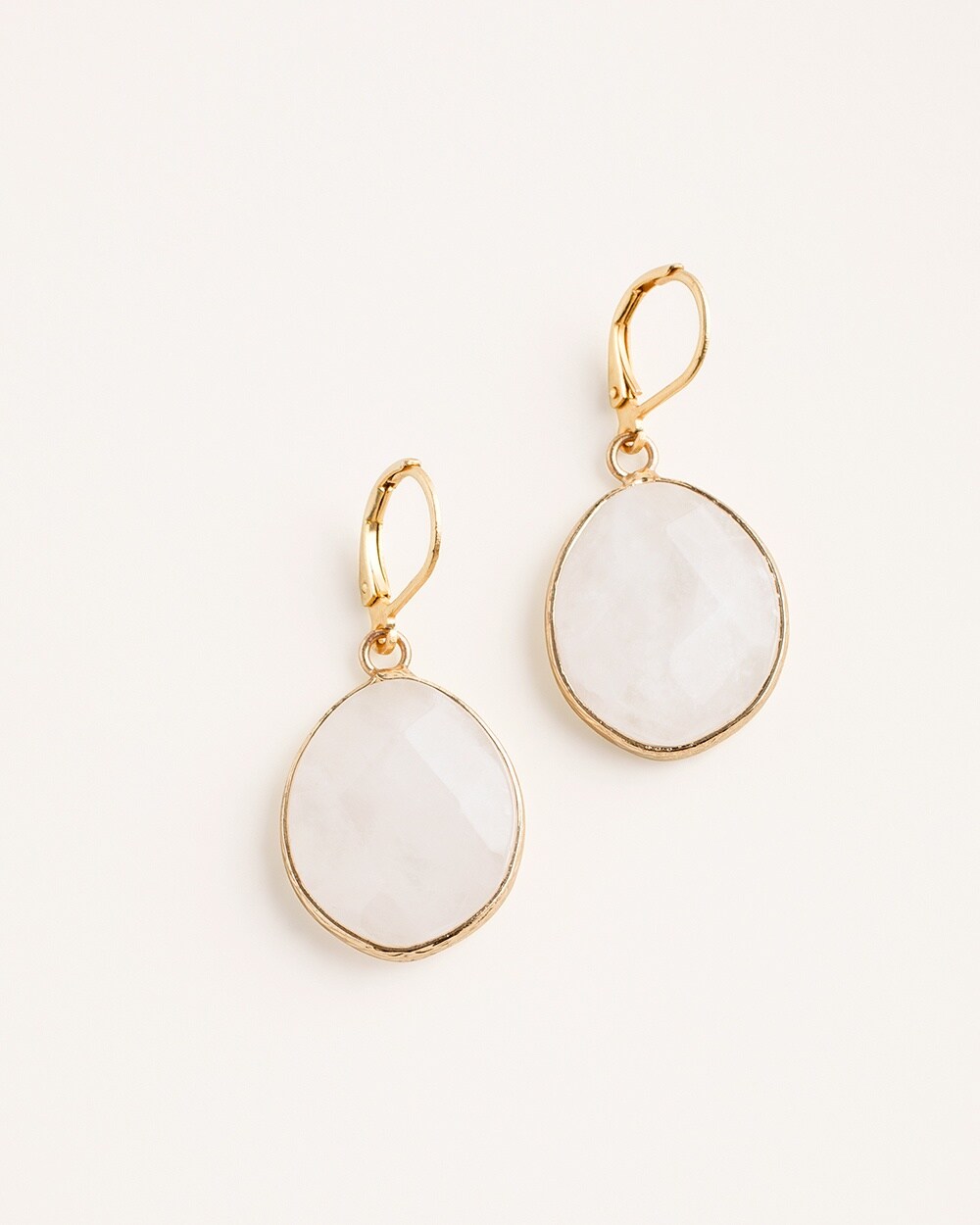 White Quartz Drop Earrings