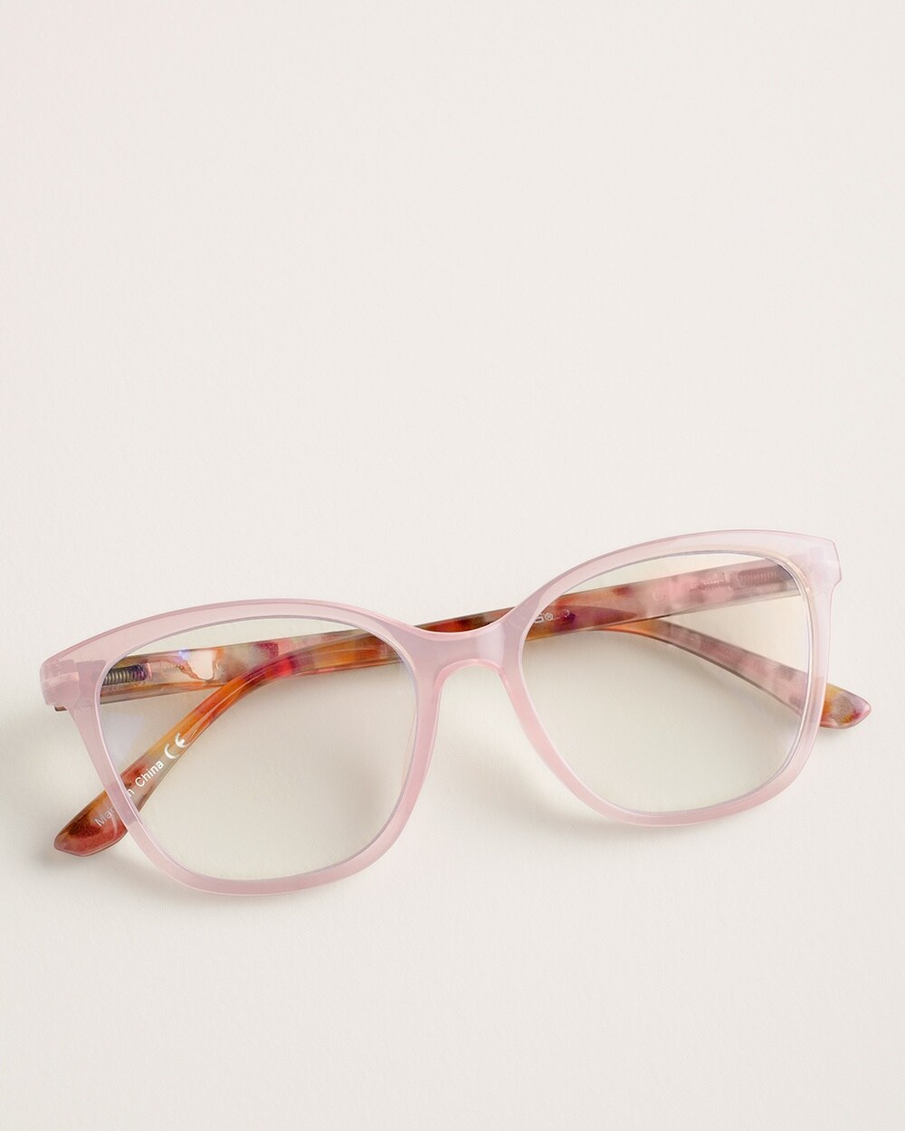 Pink Abstract-Print Reading Glasses