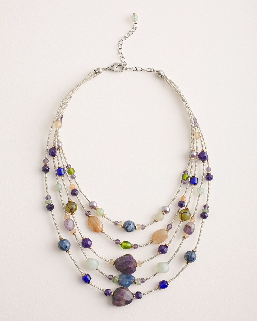 Purple Multi-Strand Illusion Necklace