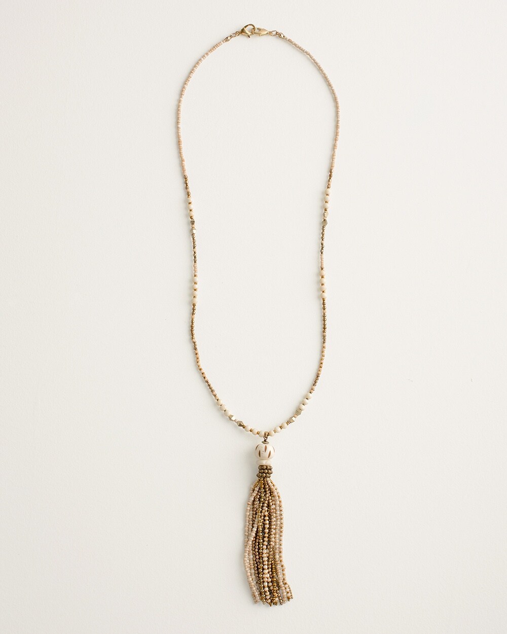 Neutral Tassel Pendant Necklace