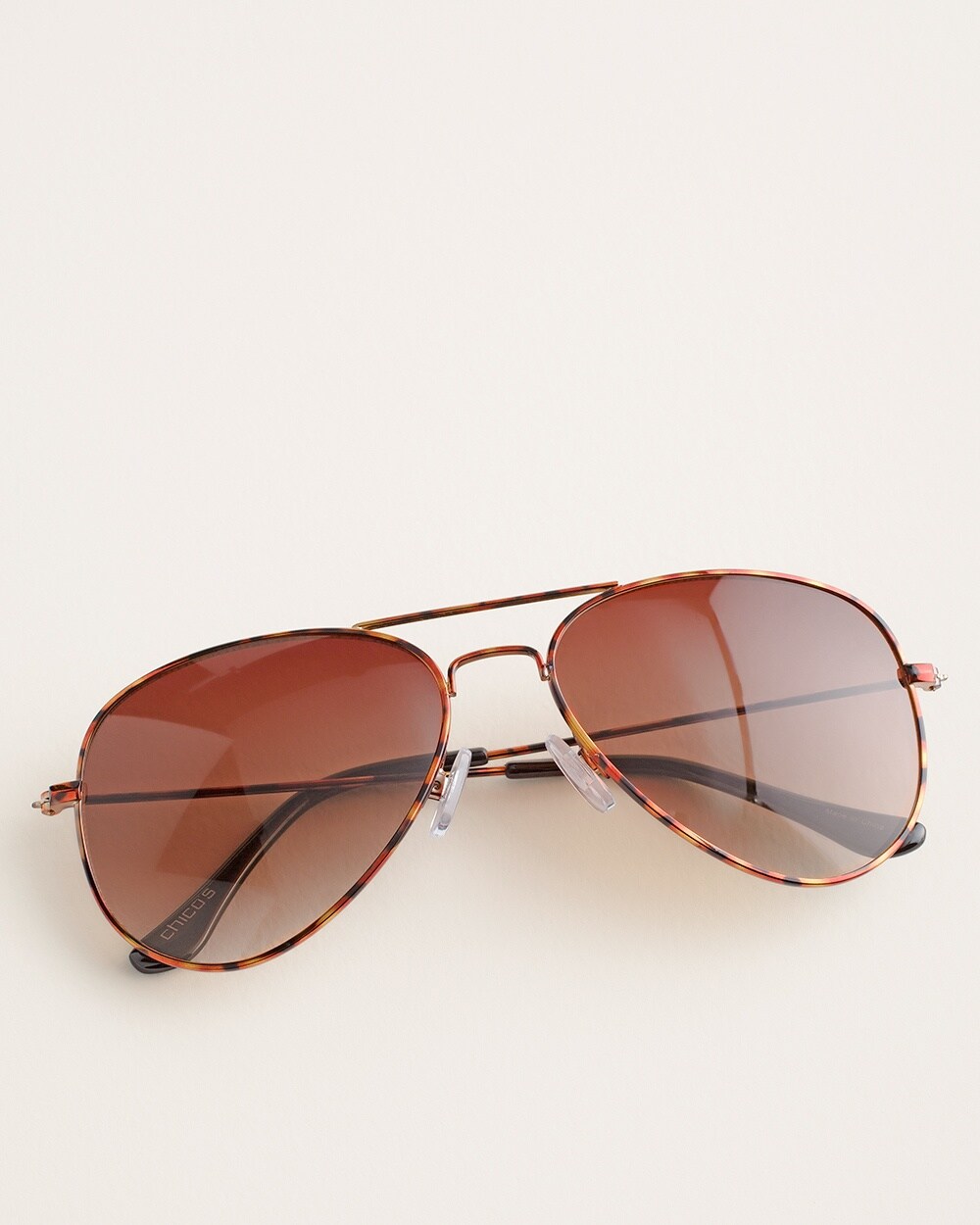 Leopard-Print Aviator Sunglasses