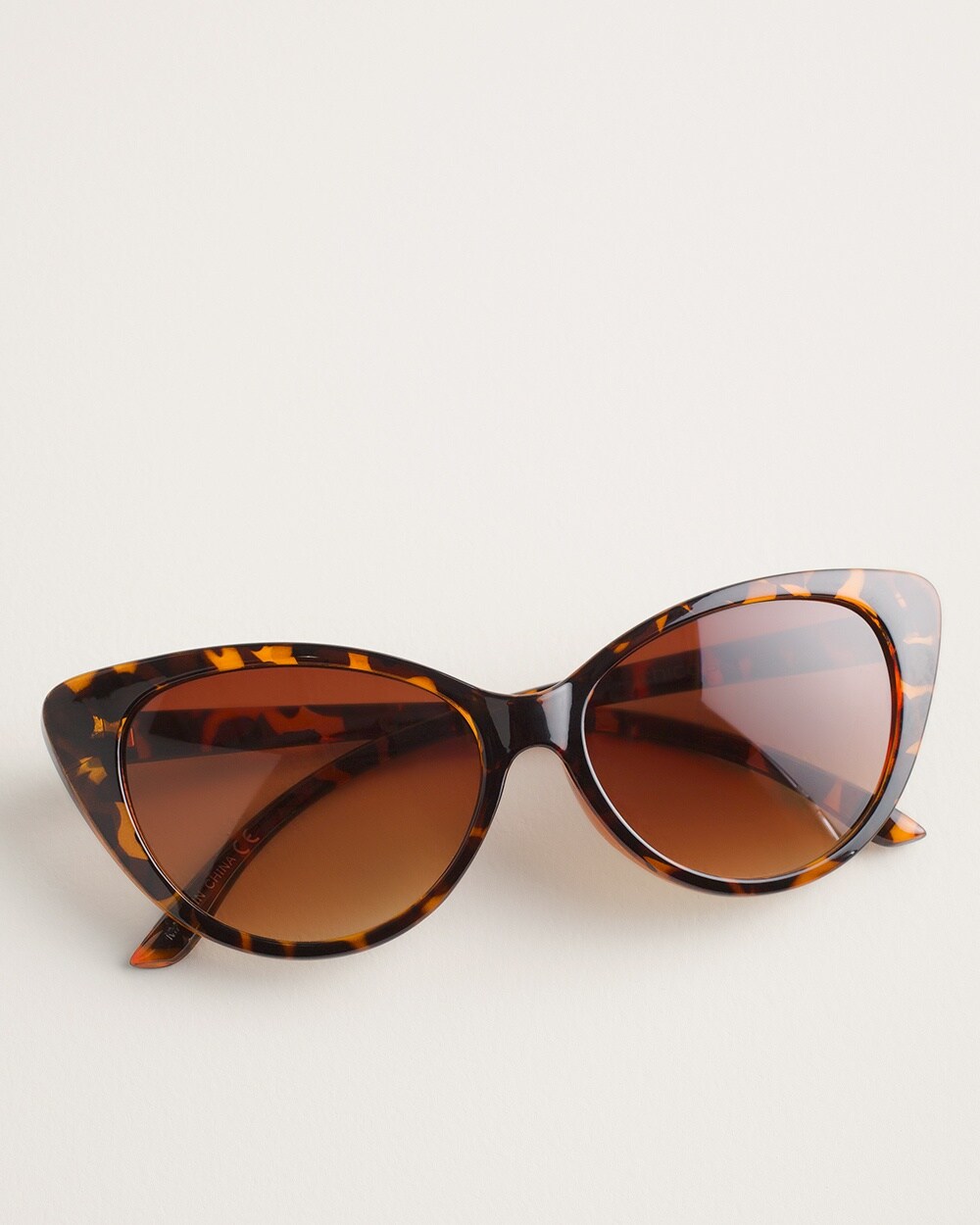 Faux-Tortoiseshell Cateye Sunglasses