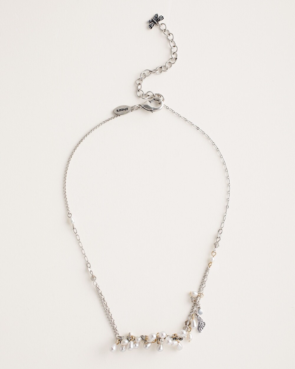 Faux-Pearl Short Pendant Necklace