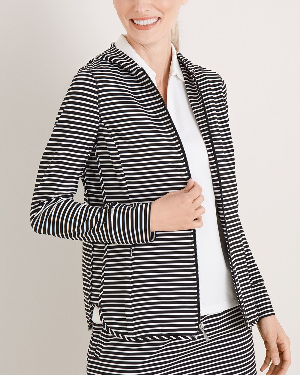 Zenergy Striped Knit Jacket