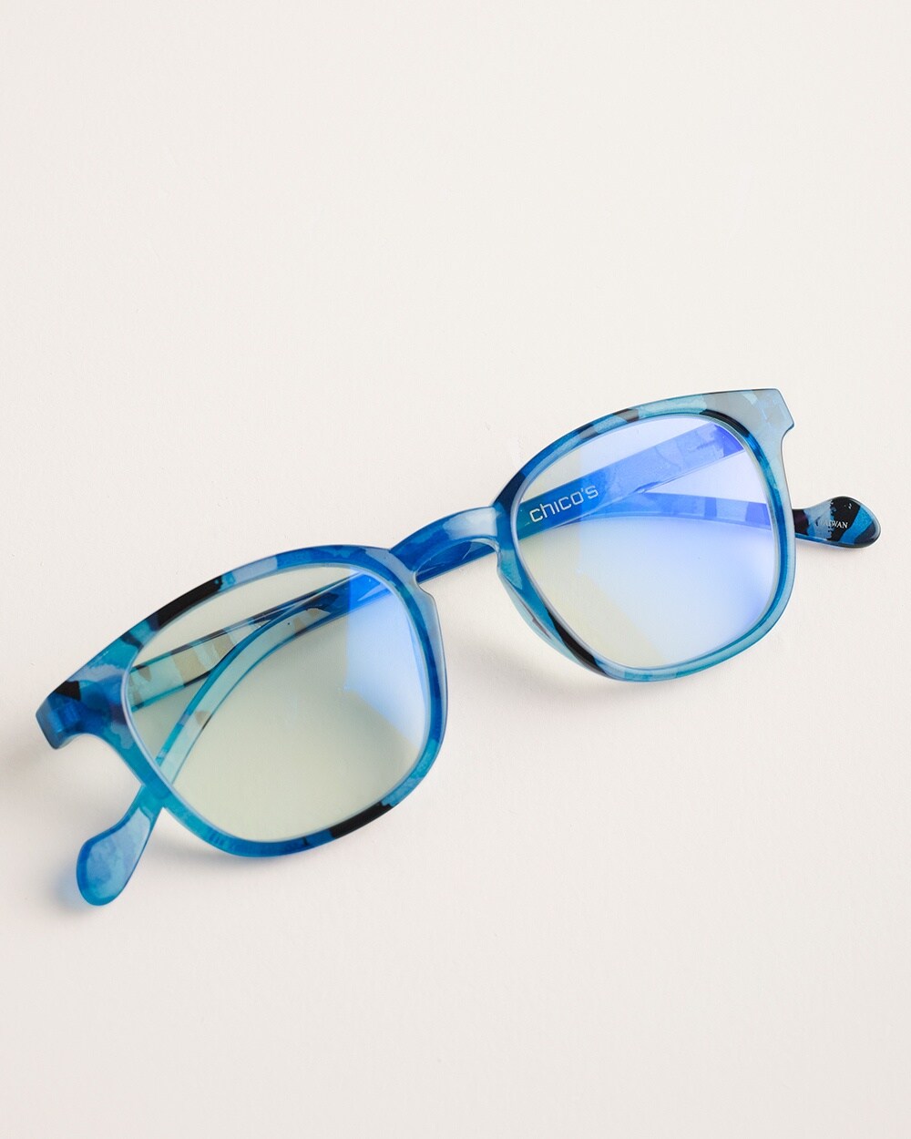 Blue Faux-Marble Reading Glasses