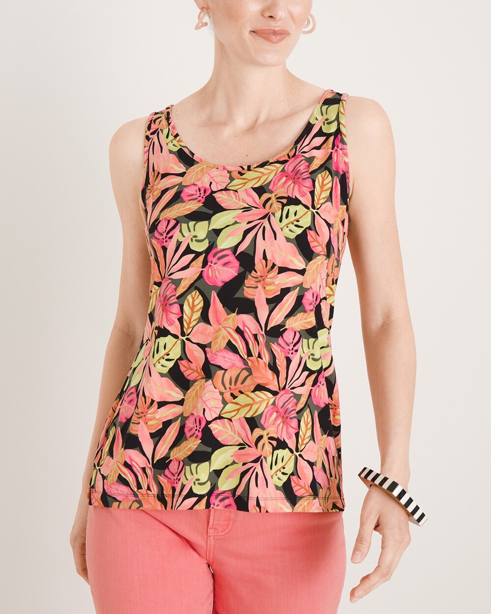 Touch of Cool Polished Palm-Print Tank Top
