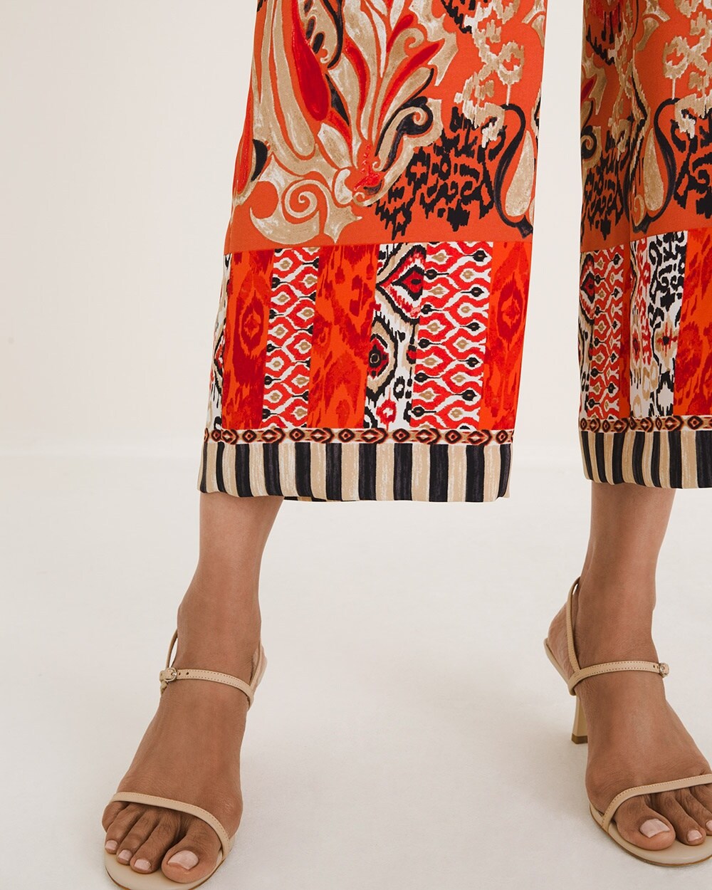 Mixed-Print Wide-Leg Crops - Chico's