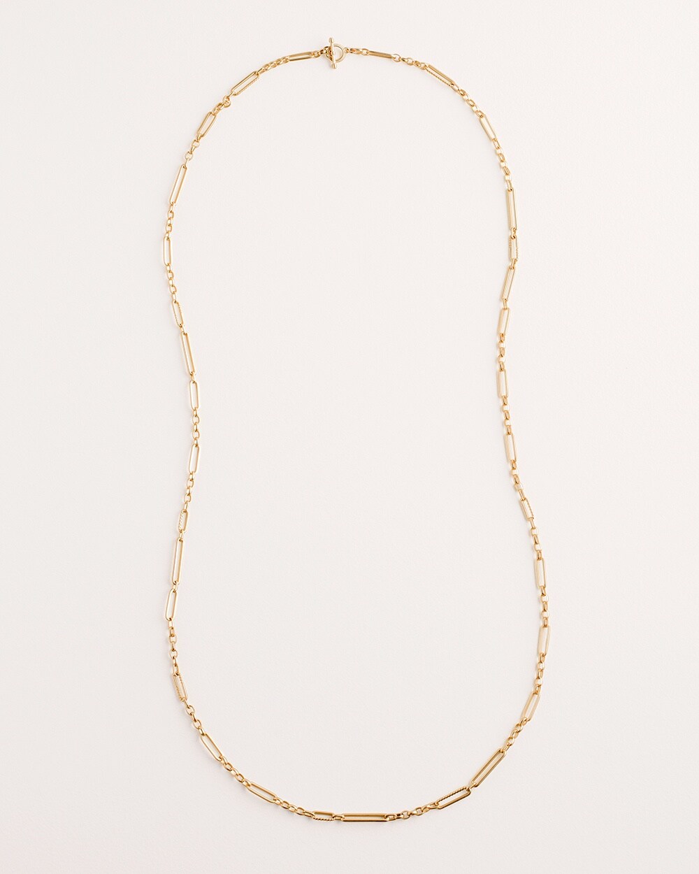 Goldtone Link Status Single-Strand Necklace