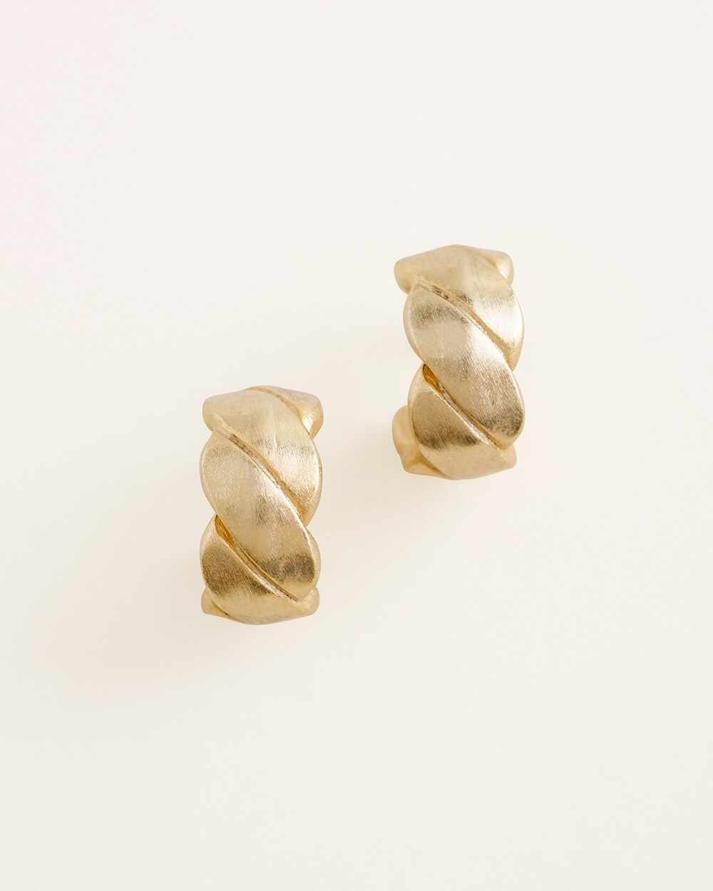 Goldtone Twist Hoop Earrings