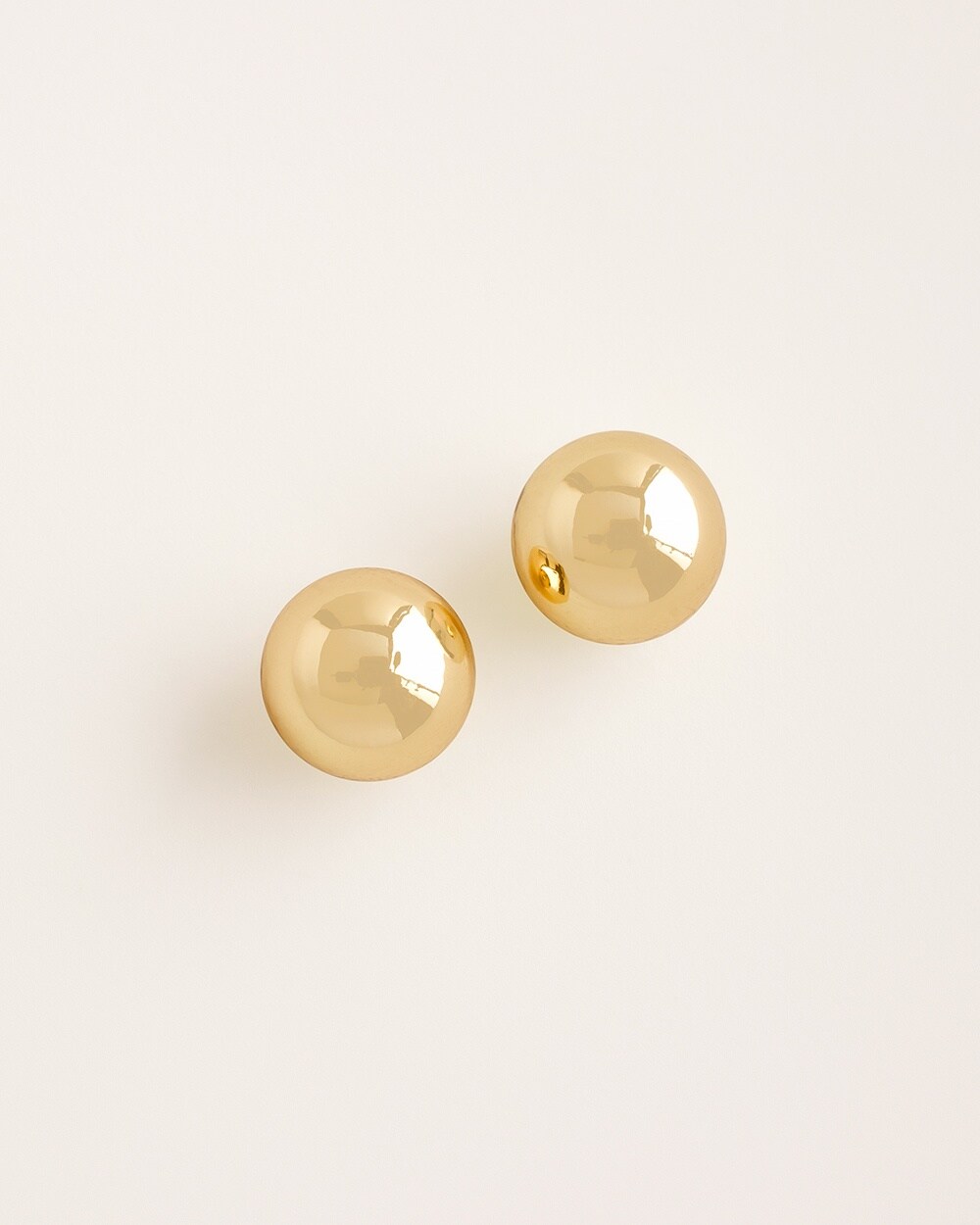 Goldtone Ball Stud Earrings