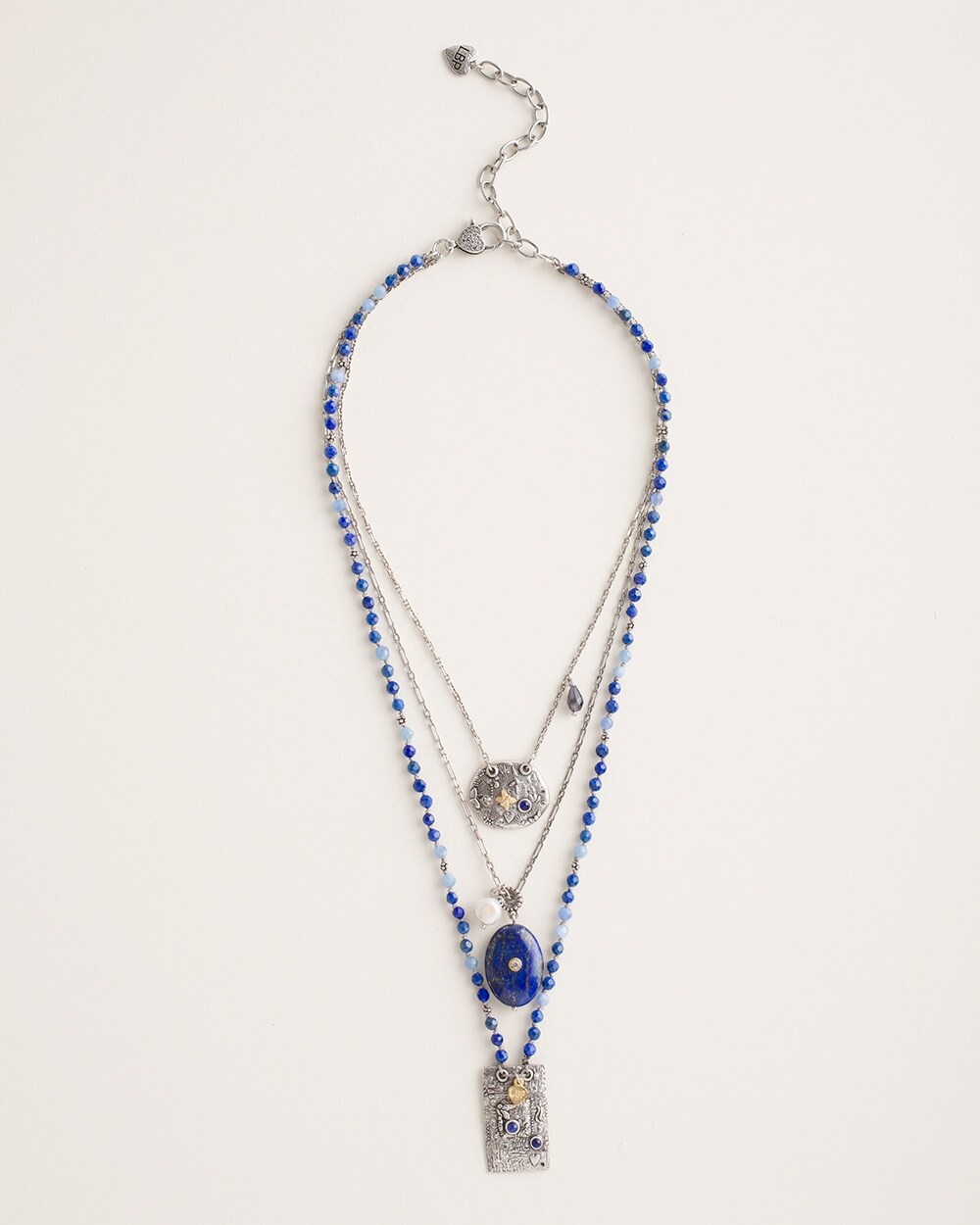Leslie Block Prip for Chico's Blue Multi-Strand Necklace