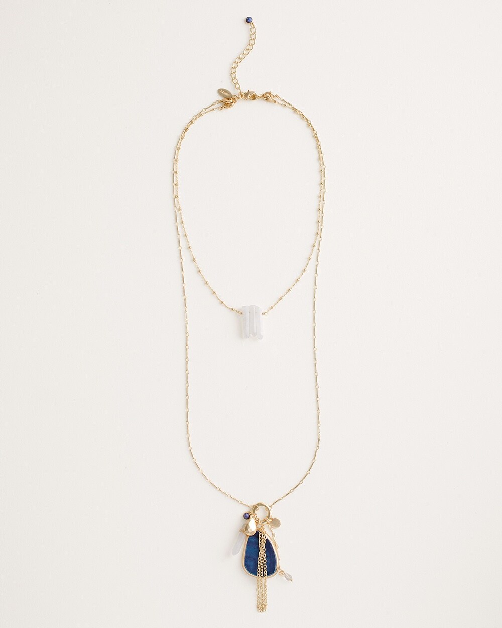 Indigo Agate Convertible Multi-Row Necklace
