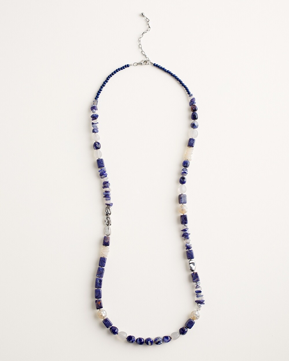 Blue Long Single-Strand Necklace