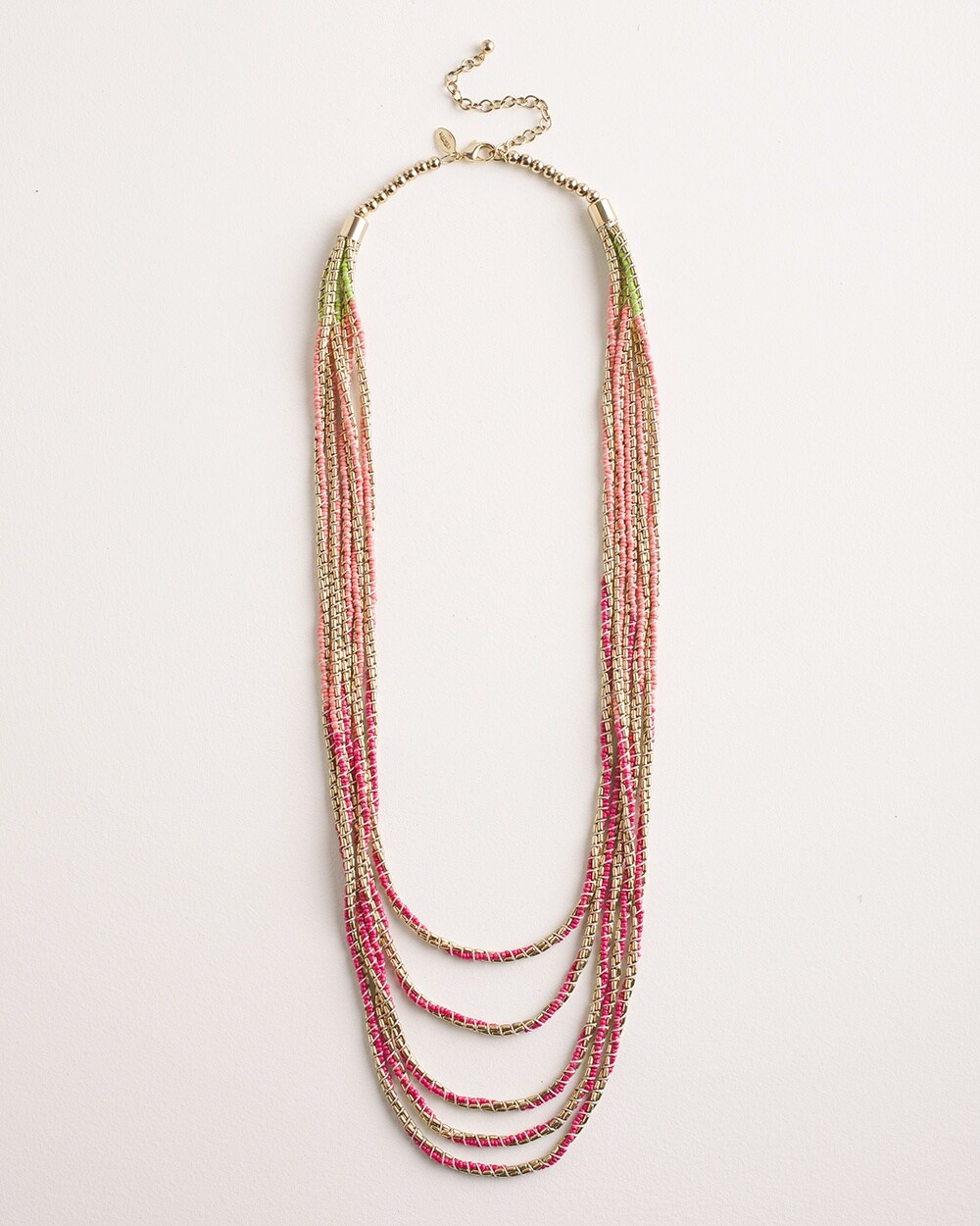 Pink Multistrand Necklace