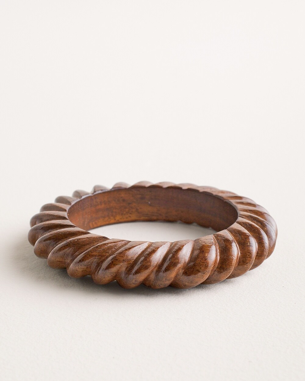 Wood Twist Bangle Bracelet