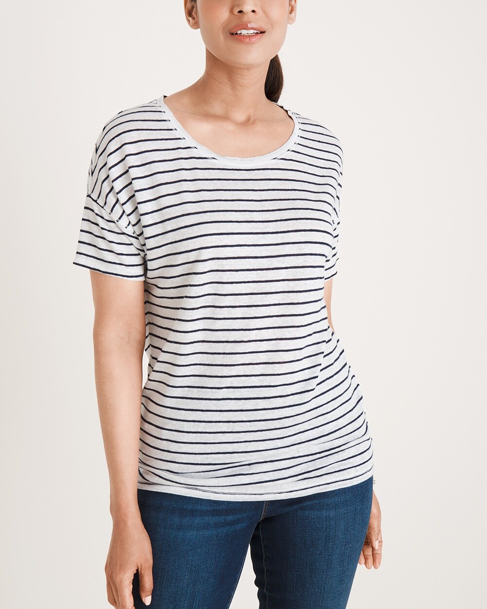 Striped Relaxed Linen Tee