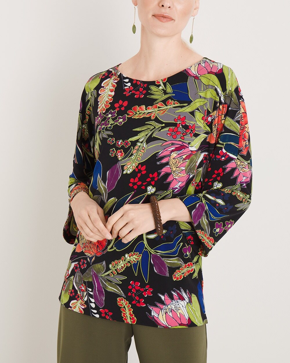 Easy Chic Floral-Print Relaxed Top