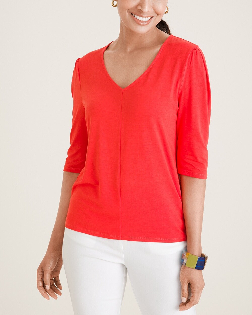 Touch of Cool Puff-Sleeve Top