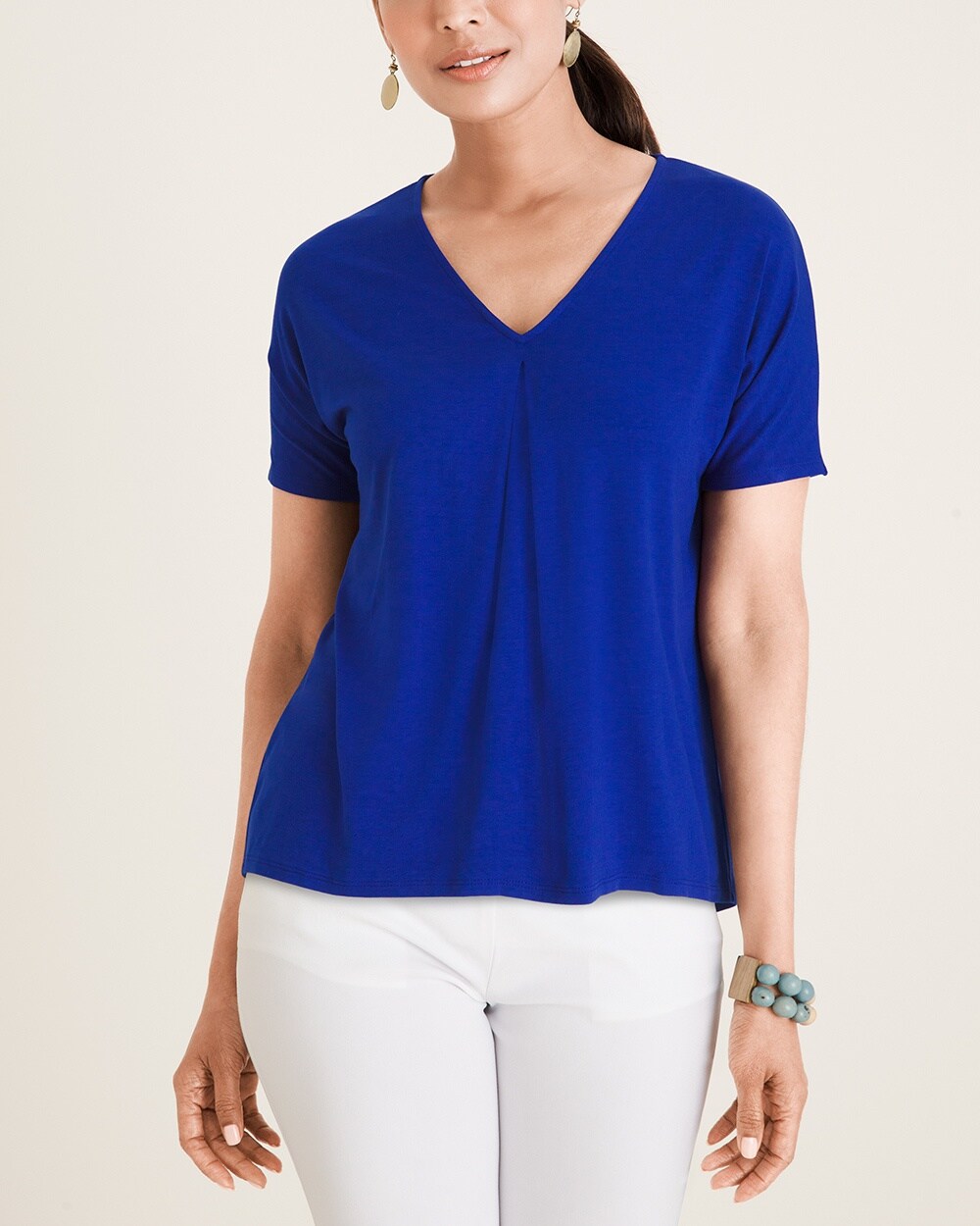 Touch of Cool Pleat-Back Tee