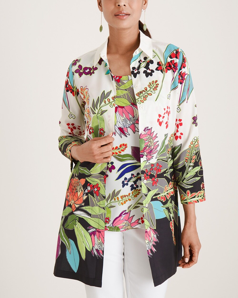 Floral-Print Tunic