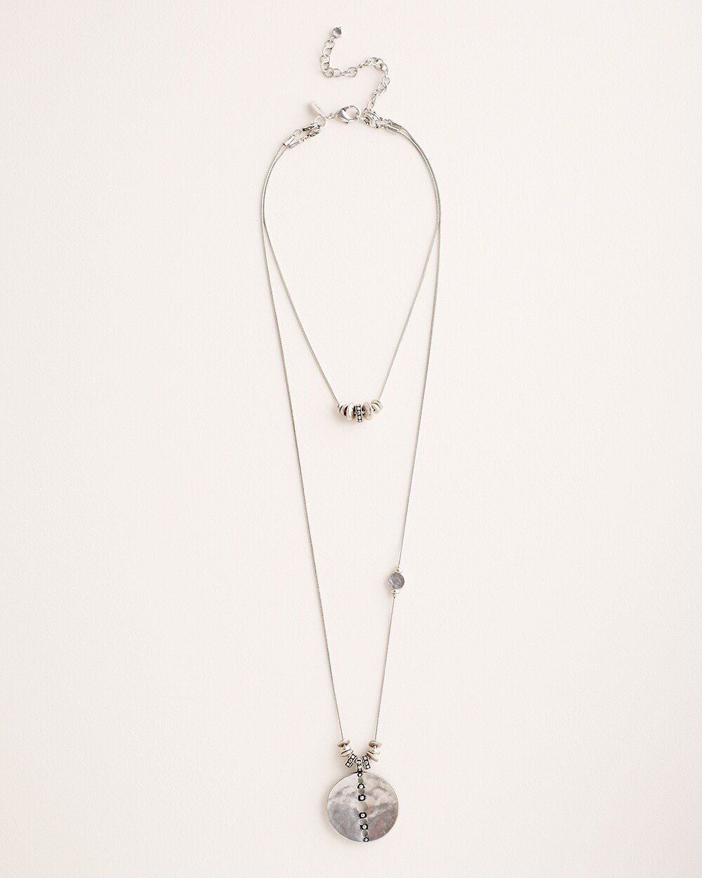 Silvertone Multistrand Convertible Necklace