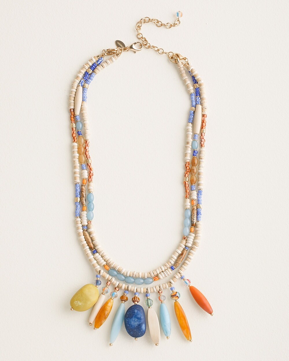 Multicolored Multistrand Necklace