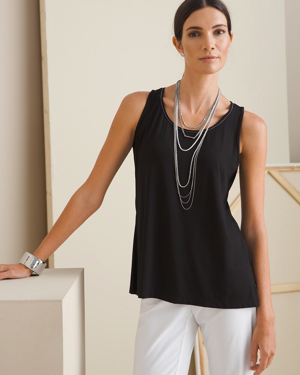 Touch of Cool Beaded Polished Tank
