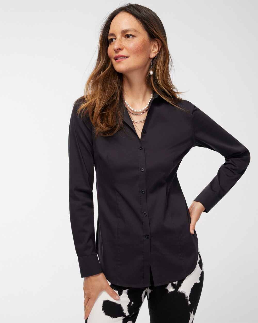No-Iron Fitted Stretch Shirt