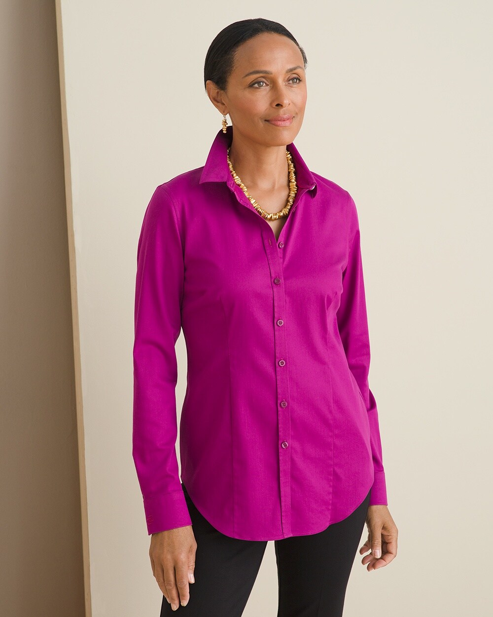No-Iron&#8482; Fitted Stretch Shirt