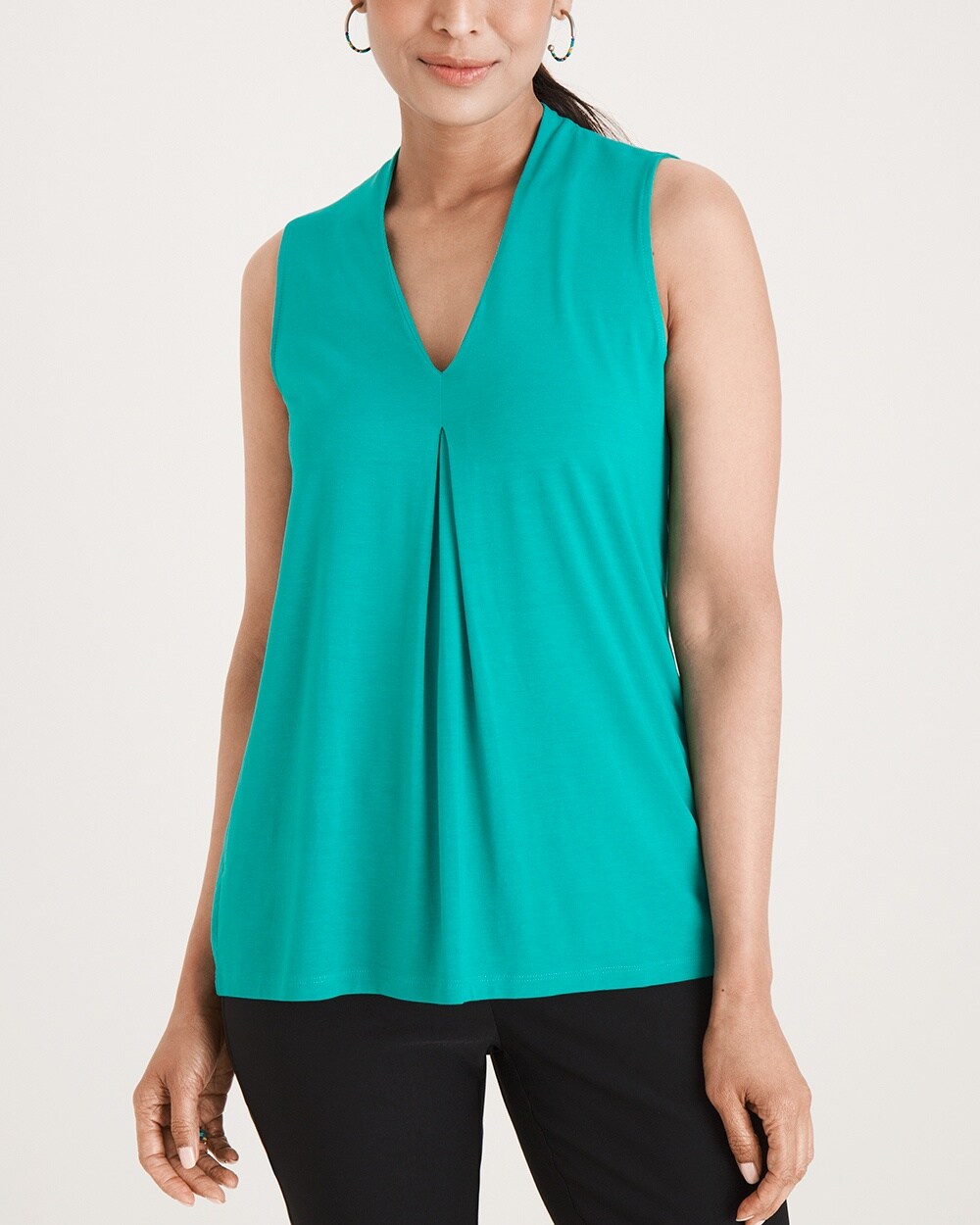 Touch of Cool Pleat-Front Tank - Chico's