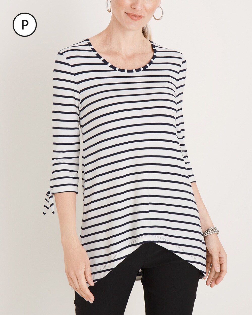 Touch of Cool Petite Striped Tunic