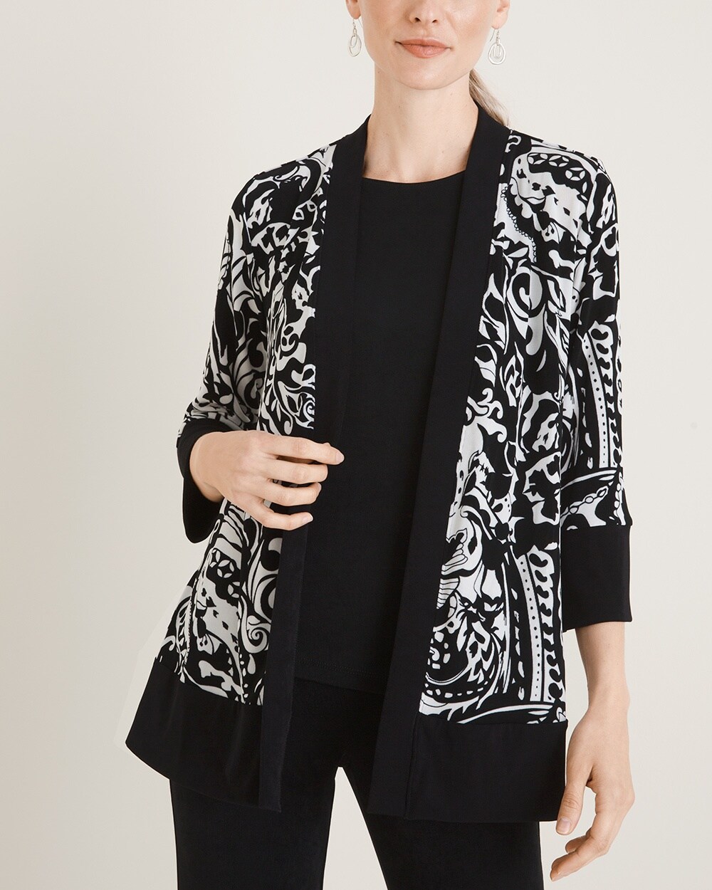 Travelers Classic Printed Jacket with Border Trim