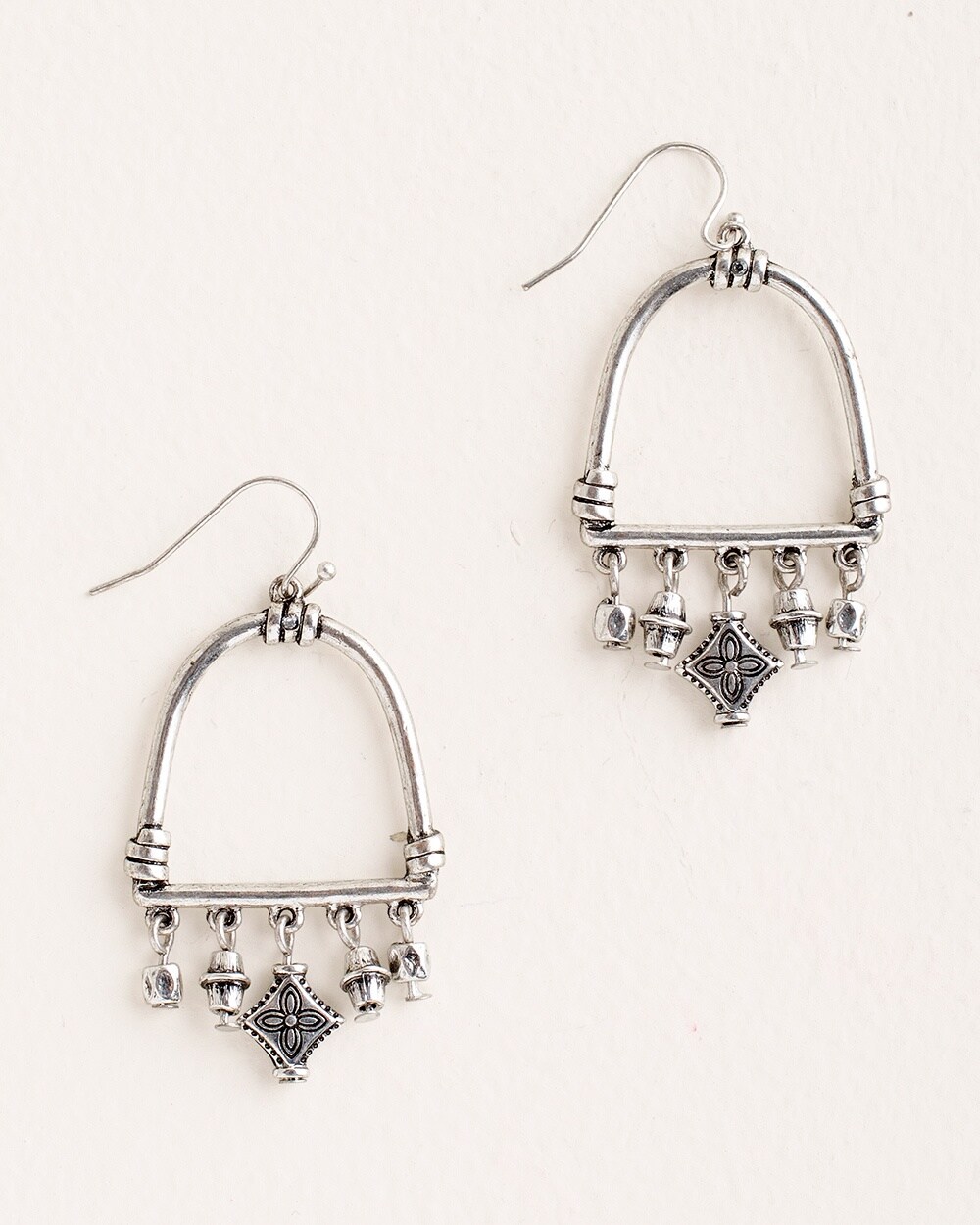 Silvertone Chandelier Earrings