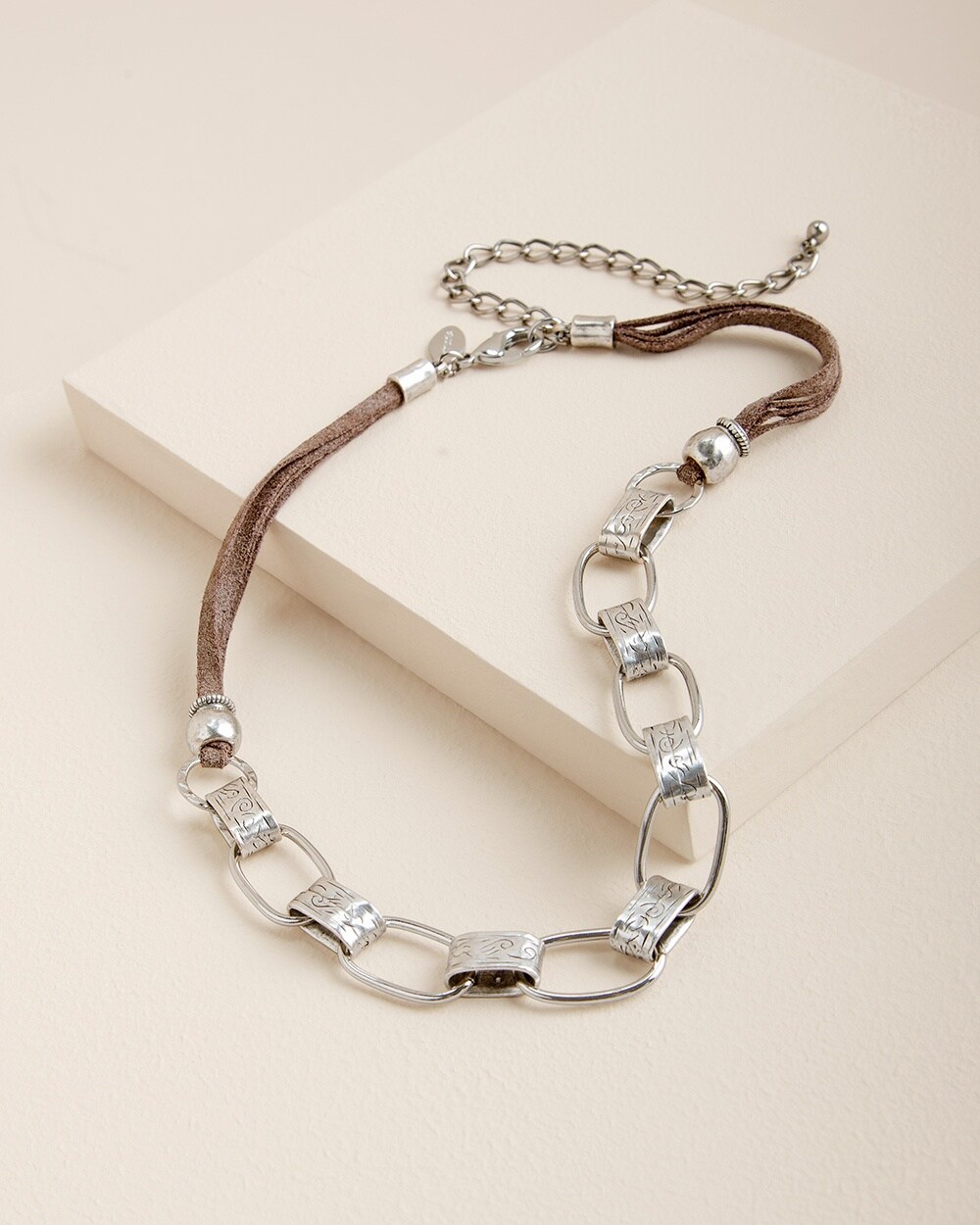 Silvertone Short Chain Necklace