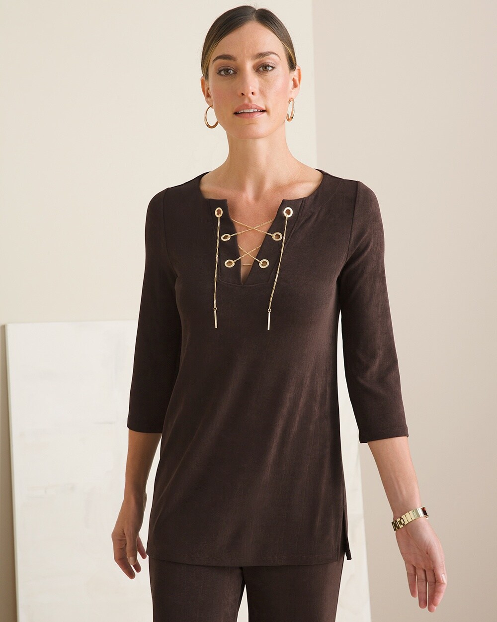 Travelers Classic Lace-Up Tunic
