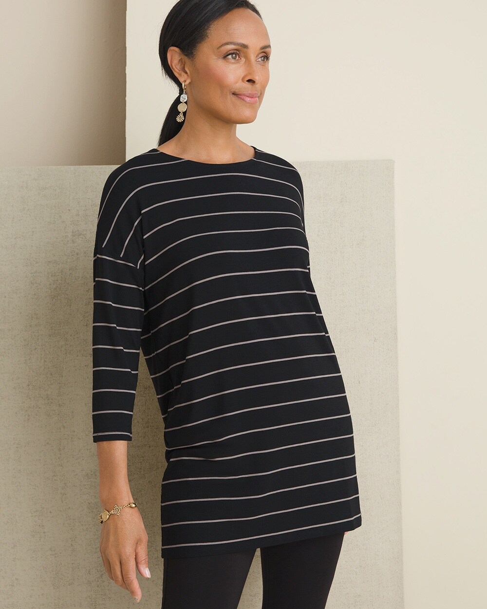 Touch of Cool Striped Wedge Tunic
