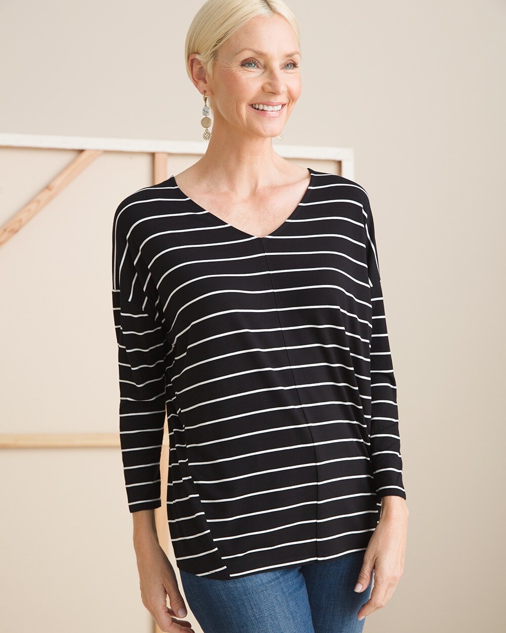 Touch of Cool Striped Relaxed Top