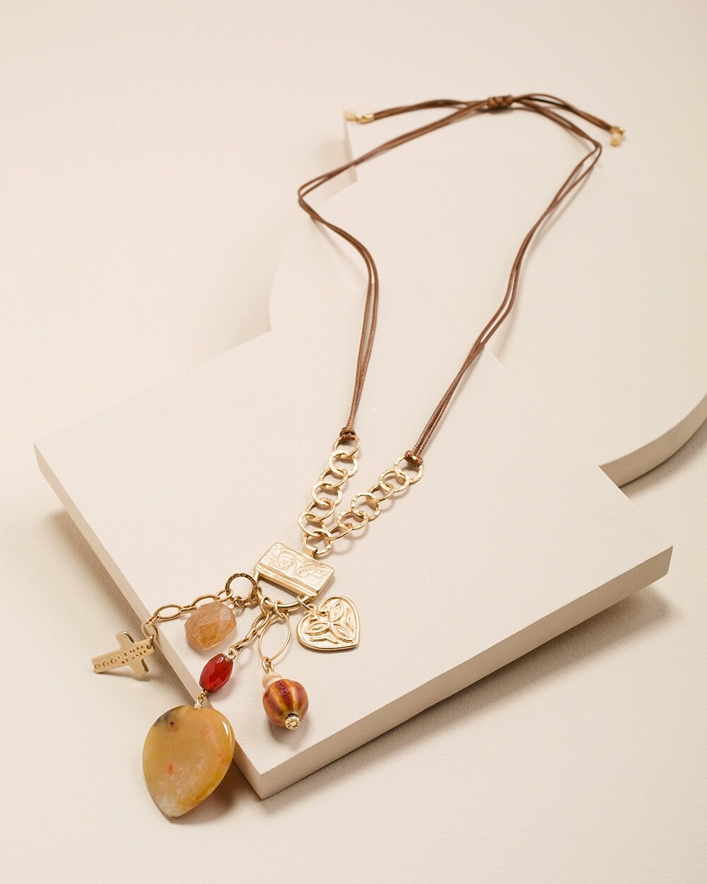 Goldtone Adjustable Pendant Necklace