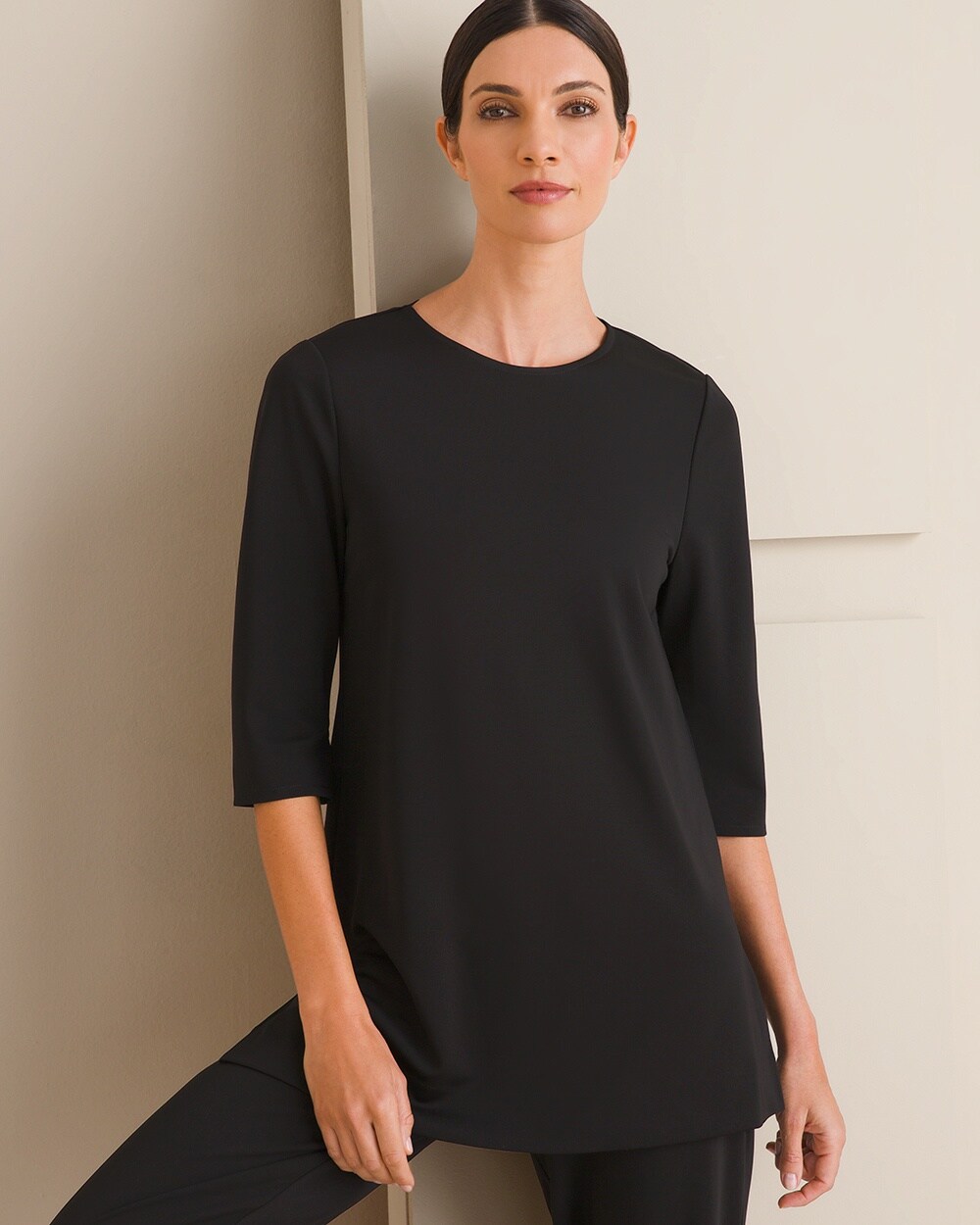 Black Label Luxe Matte Jersey Perfect Elbow Top