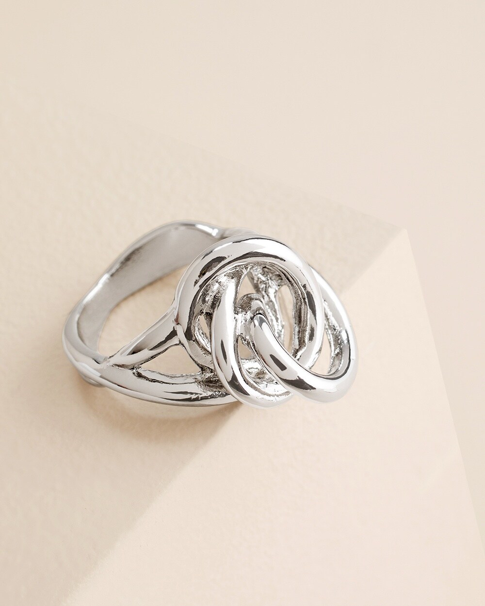 Silvertone Cocktail Ring