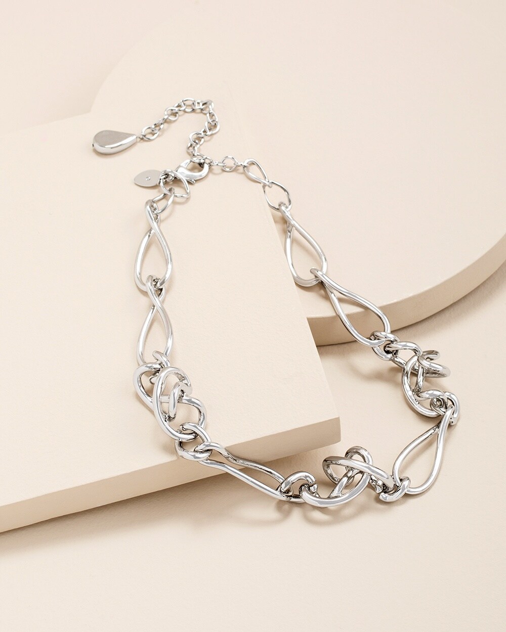 Silvertone Singlestrand Chain Necklace