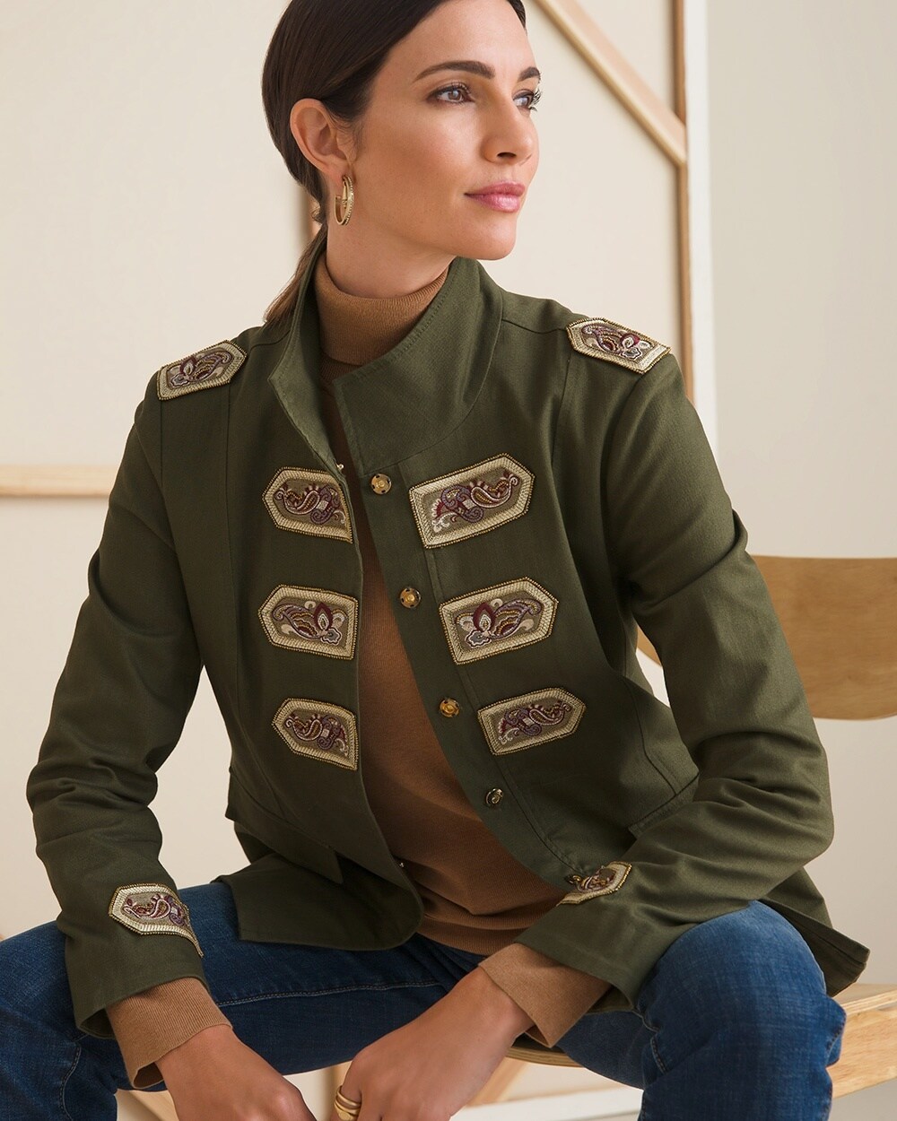 Womens Military Army Band Jacket