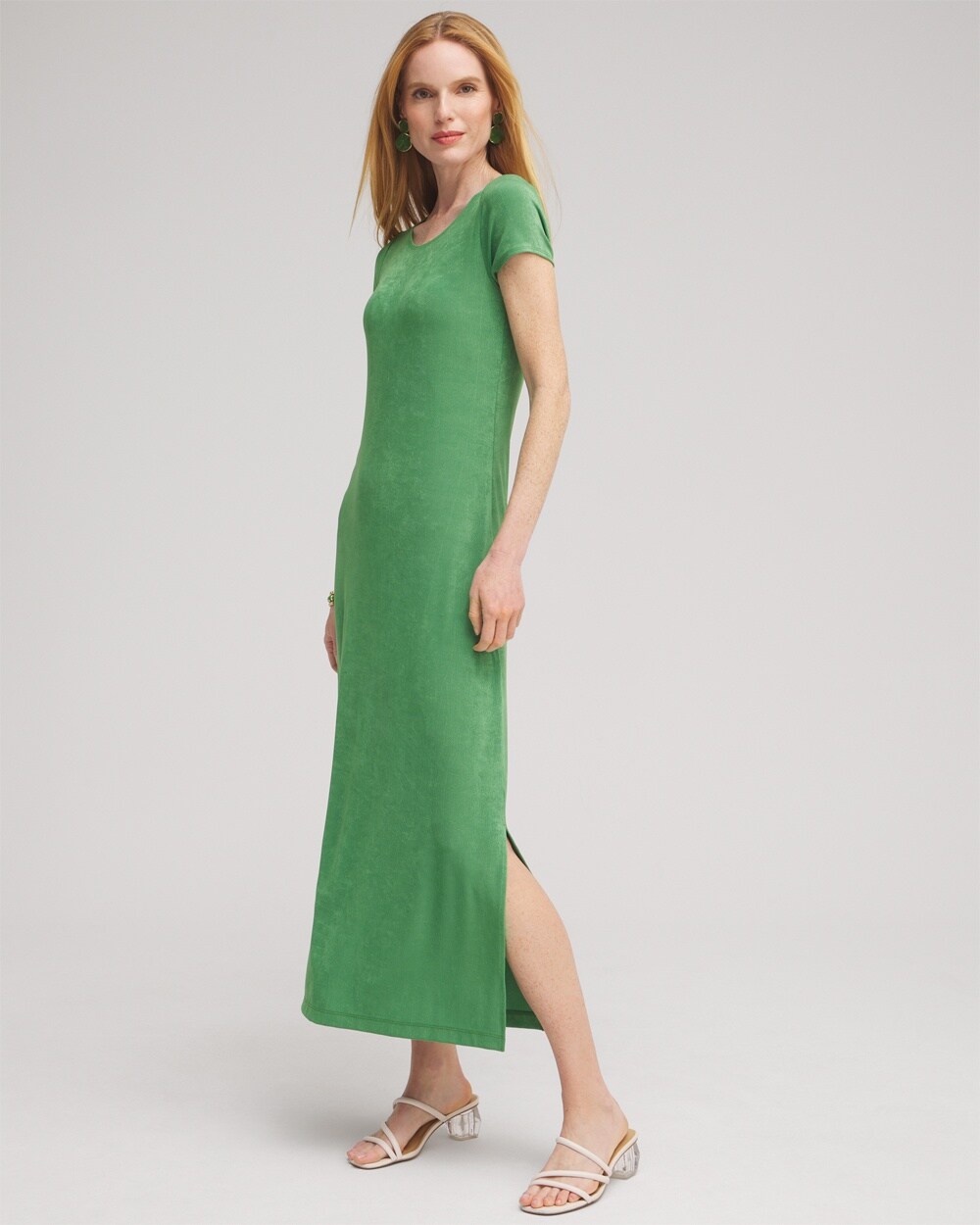 Travelers Classic Short Sleeve Maxi Dress video preview image, click to start video