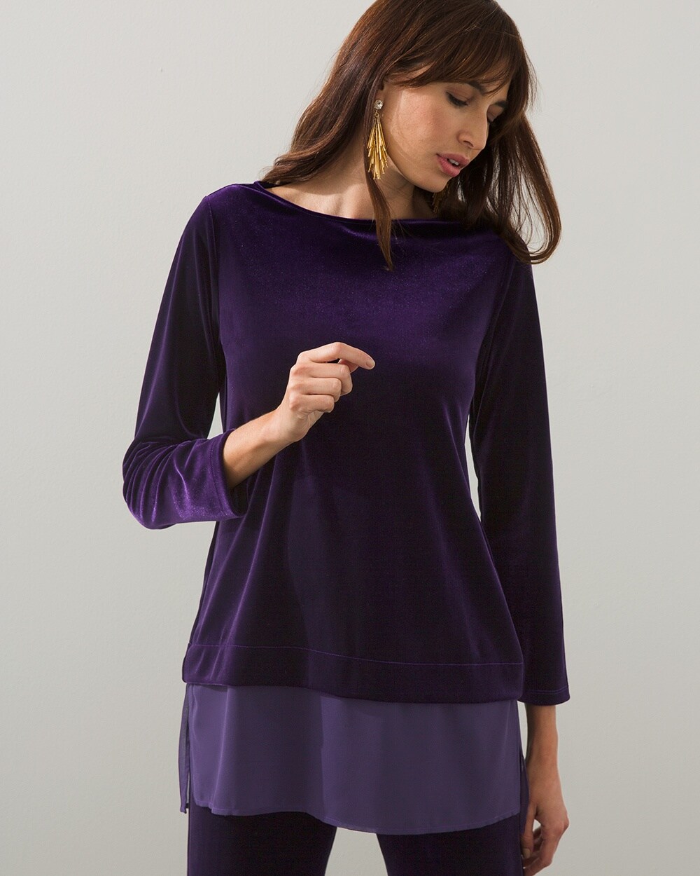 Travelers Collection Velvet Tunic video preview image, click to start video
