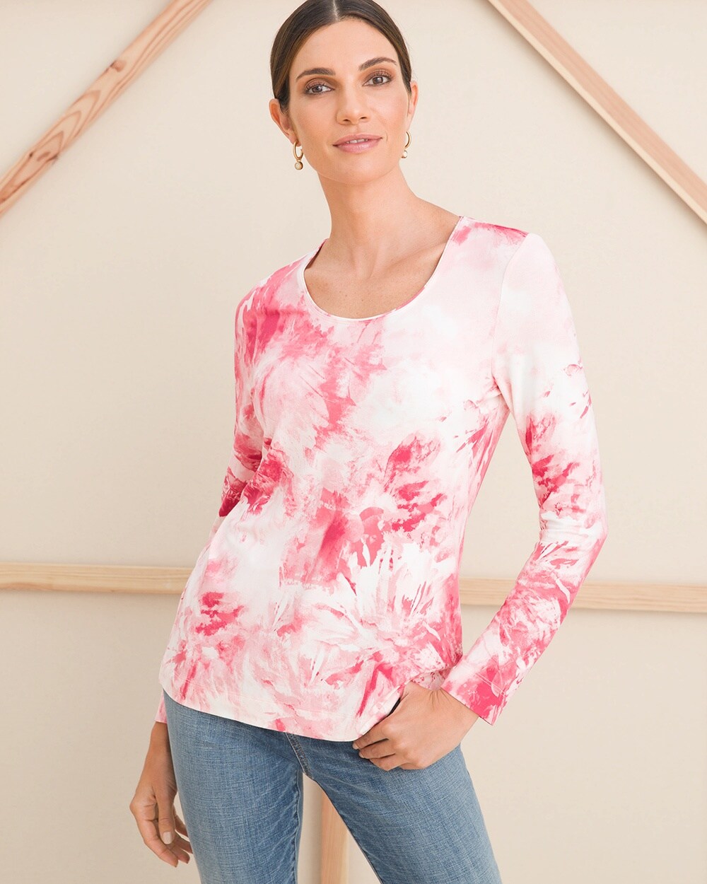 Touch of Cool Abstract-Print Layering Tee